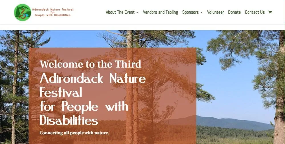 Home page of the Adirondack Nature Festival for People with Disabilities website